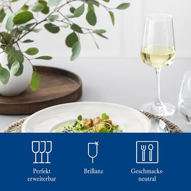 Набір келихів для білого вина Villeroy & Boch Ovid, 4 шт, 380 мл, кришталеве скло, сучасний класичний дизайн, підходить для посудомийної машини