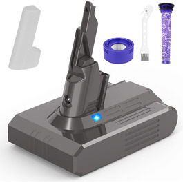 Акумулятор ARyee V7 для Dyson V7 Motorhead/Animal/Absolute/Trigger/HEPA/Extra/Mattress, SV11 Fluffy, з фільтром і щіткою, змінний акумулятор