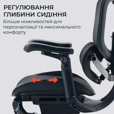 Крісло офісне Sihoo C300 PRO V2 Black з підставкою для ніг