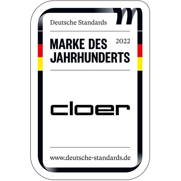 Професійна вафельниця Cloer 2898EF з антипригарним покриттям, гербом Остфрізії, для хрустких вафель-ролів 16 см, 800 Вт, для комерційного використання, індикатор готовності, звуковий сигнал, вимикач