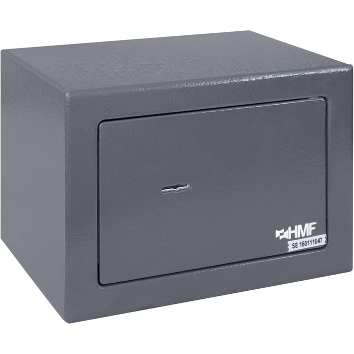Сейф HMF 49216-11 для меблів, малий, з ключем, 23x17x17 см, антрацит