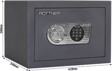 Сейф для цінностей Profirst Jupiter 40 EN1 з електронним замком, захистом від свердління та аварійним живленням + 1 полиця + кріплення
