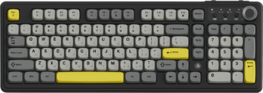 Бездротова клавіатура Ajazz AF98 PLUS Black Gray Yellow (AF98-PLUS-BGY)