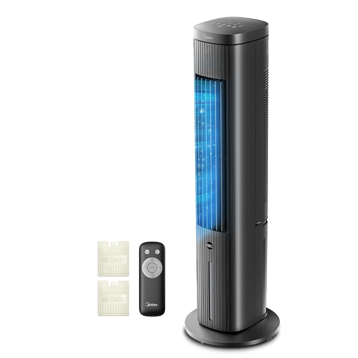 Мобільний випарний охолоджувач повітря Midea Sensicool 7L з сенсорним дисплеєм та резервуаром для води 5л