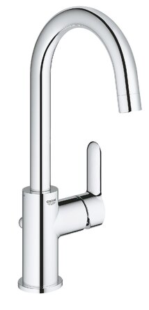 Змішувач для раковини GROHE BauEdge високий, економний, з витяжним механізмом, 31 см, хром (23760000)