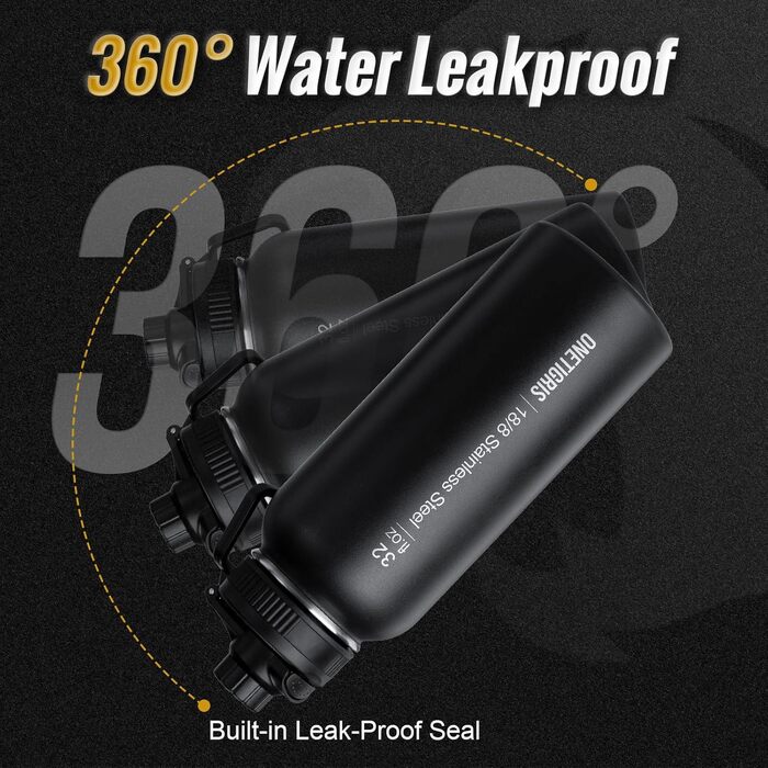 Фляга спортивна OneTigris 0.9л (32oz) Edelstal, чорний камуфляж - для велосипеда, кемпінгу, йоги, спортзалу