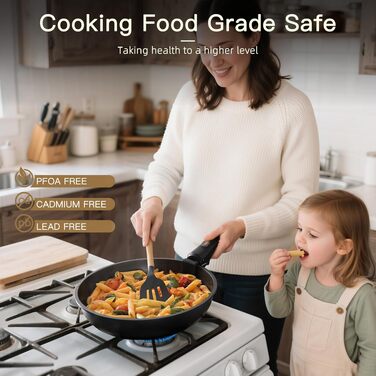 Набір посуду Astercook 21 предмет: каструлі та сковороди з керамічним антипригарним покриттям, знімні ручки, для індукції, духовки, кемпінгу, чорний