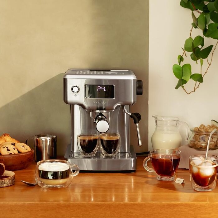 Кавомашина Cecotec Power Espresso 20 Barista Compact 1465 Вт, 20 бар, термоблок, резервуар 1.8 л, підігрів чашок