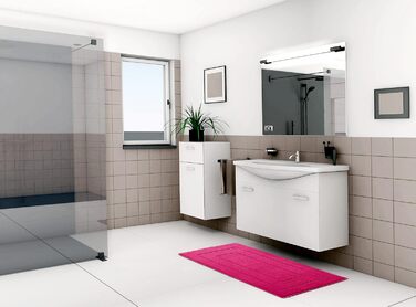 Килимок для ванної Lashuma, м'який, червоний, 50x80 см, праний, Ревінь, Лондон