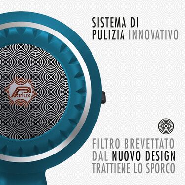 Фен Parlux Digitalyon синій з насадкою Magic Sense, професійний, іонізація