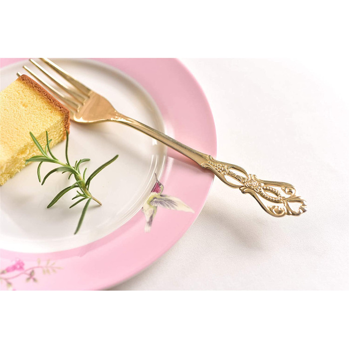 Чашка та блюдце з порцеляни Shabby Chic, 19,1 см, десертна тарілка, вінтаж, птах, метелик, квіти, подарункова коробка (рожевий)