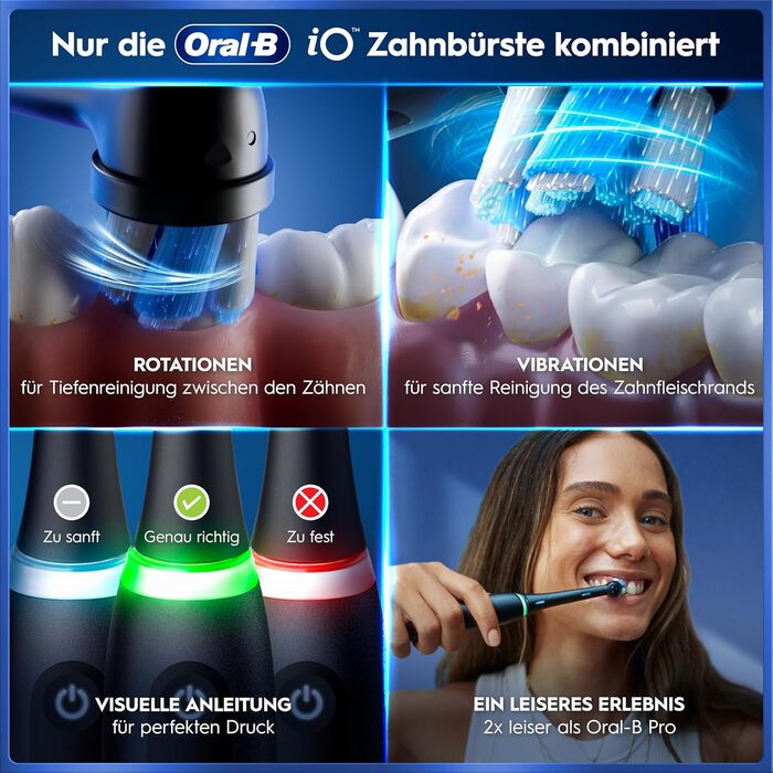 Електрична зубна щітка Oral-B iO Series 5, Matt Black (чорна матова), 1 щітка + 3 смінні насадки та футляр