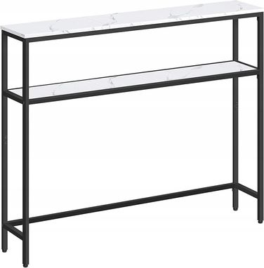 Консольний стіл Songmics, білий з комбінованим оздобленням, 100 x 80 x 20 см