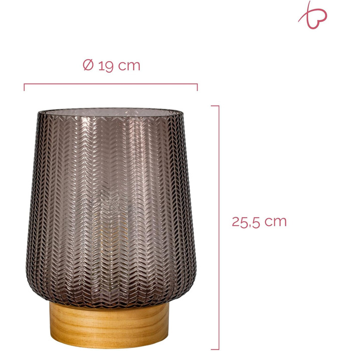 LED мобільна настільна лампа Pauleen 48311 Fancy Glamour з таймером, Taupe (тауп)