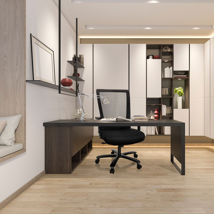 Офісне крісло / поворотне крісло XXL EXTENDER сітка / тканина чорна hjh OFFICE