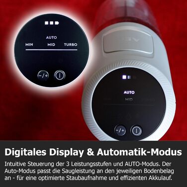 AEG Ultimate 8000 AP81UB25UG Бездротовий пилосос 2в1 для підлоги та ручний, 3 режими, автоматичний режим, LED підсвітка, телескопічна трубка, самоочищення щітки, 25,2 В, сірий