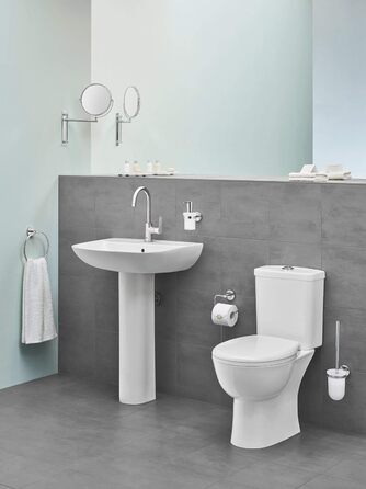 Змішувач для раковини GROHE BauEdge високий, економний, з витяжним механізмом, 31 см, хром (23760000)