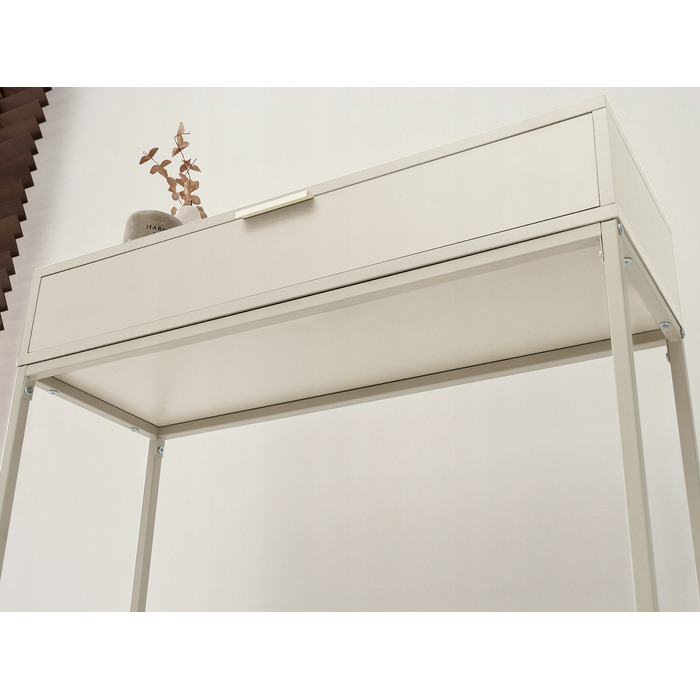Консольний столик Mebel-Partner, крем матовий, 80 x 76,5 x 28 см