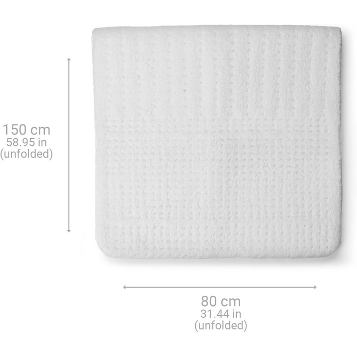 Електрична матрацна грілка Medisana HU 672, 150x80 см, 4 температурні режими, захист від перегріву, авто-вимкнення, прана, надзвичайно м'яка, для всіх типів матраців
