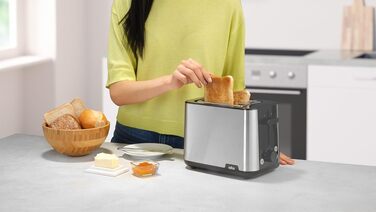 Тостер Braun PurShine HT1510 WH, 8 режимів, розморожування, підігрів, чорний