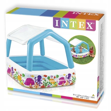 Дитячий надувний басейн з навісом INTEX 57470 (157x157 см)