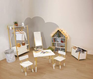 Дитяча іграшкова скриня Fun House SCANDIWOOD, біла, МДФ, 37,5×60×36 см