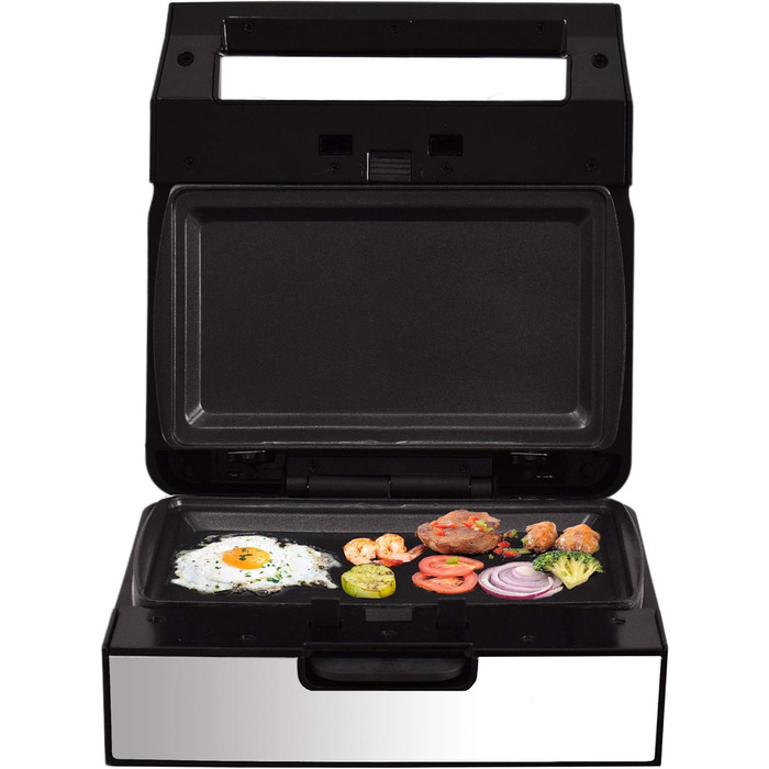Електричний гриль Teppanyaki Syntrox Germany MM-1400W з антипригарними знімними пластинами для смаження
