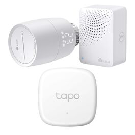 Комплект TP-Link Kasa Smart: розумний термостат для радіатора KE100 KIT та смарт-датчик температури та вологості Tapo T310