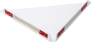Полиця для душу Schulte D1854 70, кутова, настінна, матова біла, монтаж без свердління, для ванної кімнати
