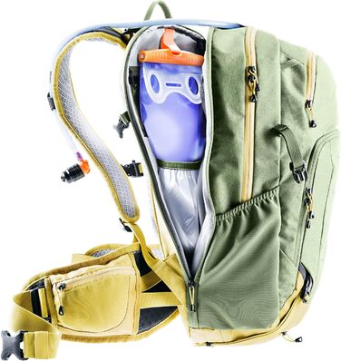 Велорюкзак Deuter Attack 20 із захистом, 20 л, хакі-куркума