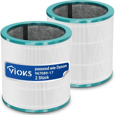 HEPA-фільтр VIOKS для очищувача повітря Dyson Pure Cool Link TP02/TP03/TP00/AM11/BP01, комплект 2 шт, змінний фільтр 967089-17 968126-03
