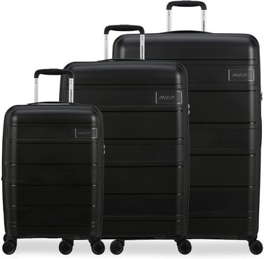 Валіза American Tourister Skymax 3 шт. синього (Midnight Blue) та чорного (Bass Black) кольорів