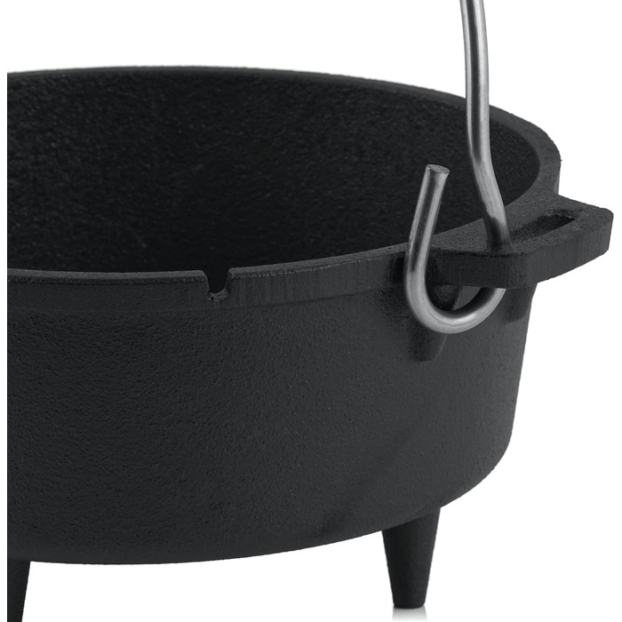 Чавунний казанок BBQ-Toro Dutch Oven Premium Serie з кришкою та ніжками, 1.8 л, попередньо обсмажений (preseasoned)