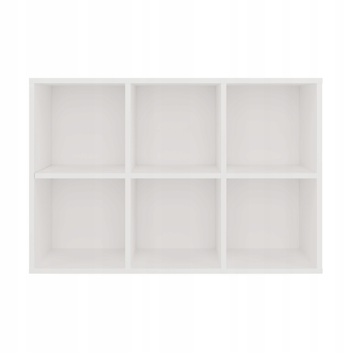 Стелаж TopEshop білий, ламінована плита, 6 полиць, 90x60x30 см