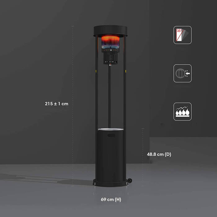 Газовий обігрівач-парасолька для тераси Terra Hiker, інфрачервоний промінник