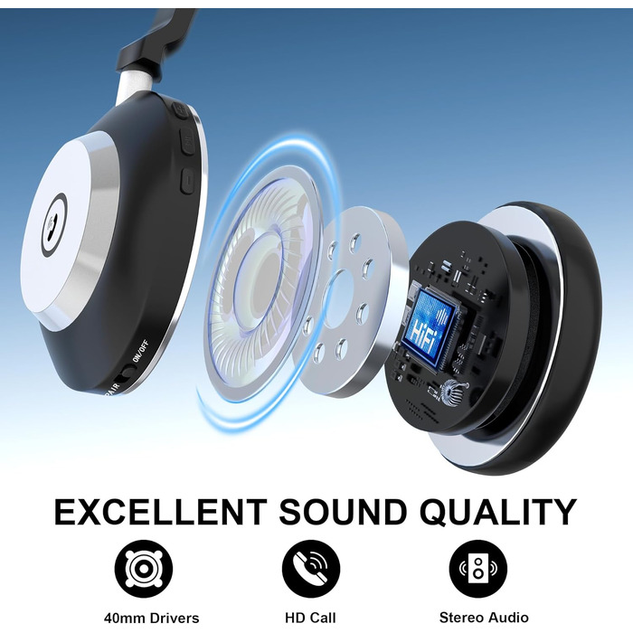 Бездротова гарнітура Wantek з мікрофоном та зарядною станцією, Bluetooth навушники з USB-адаптером для кол-центру, офісу, Zoom, Skype та Teams (сіро-чорний)