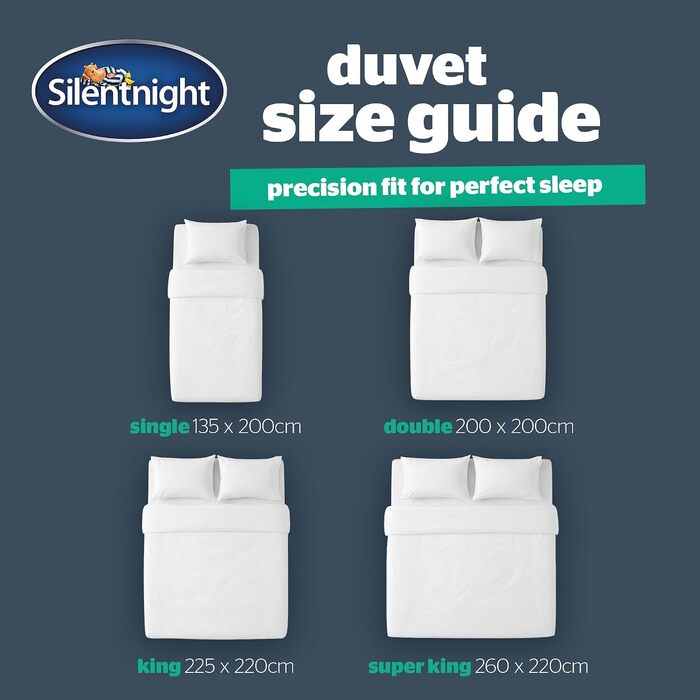 Ковдра Silentnight Deep Sleep для одномісного ліжка, мікрофібра, біла (10.5 Tog)