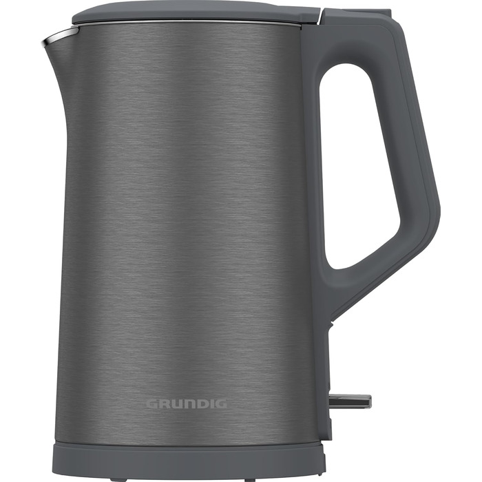 Електрочайник Grundig WK 7340, 2150 Вт, 1,5 л, нерж. сталь, подвійна стінка, авто-вимкнення, Dark Inox
