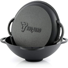 Казан чавунний 12,1 л з кришкою BBQ-Toro