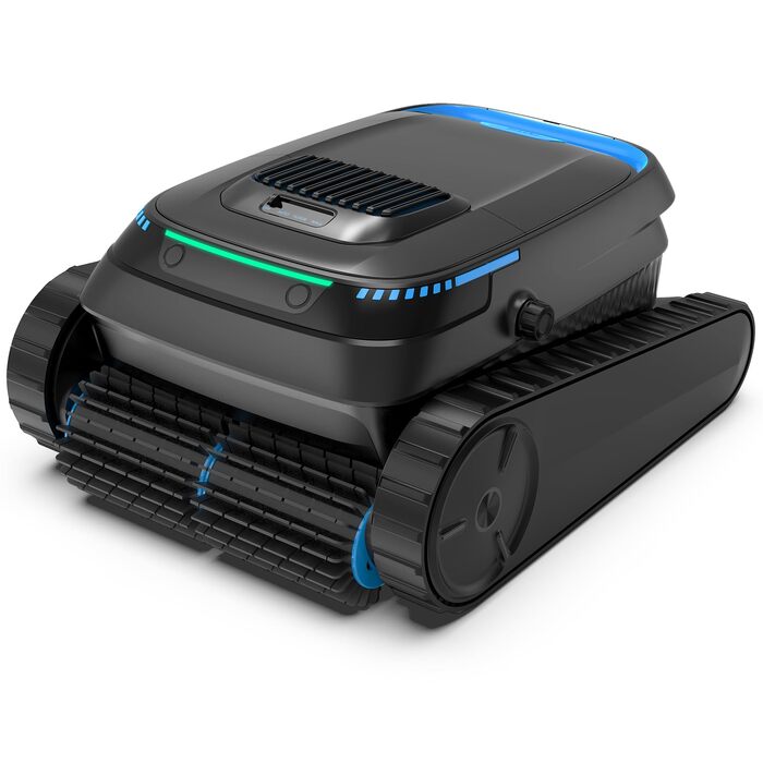 Робот-пилосос для басейну (170 м²) PC10 Schwarz: Акумуляторний, бездротовий, для стін та дна, з інтелектуальною навігацією, продуктивність 18927 л/год