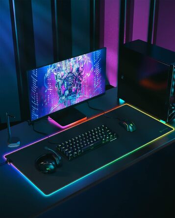 Ігрова мишка Pad Black Shark XXL 1200 x 600 мм - великий килимок для миші з водовідштовхувальним покриттям та антиковзною основою. Аксесуар для геймінгу Manta P4 (RGB)