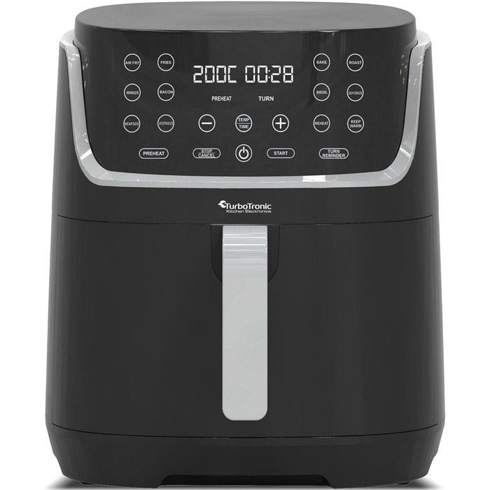 Цифрова аерофритюрниця XL 8 л AF13D, 13 програм, без масла, 80-200°C, чорна