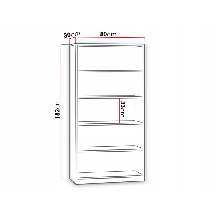 Стелаж Matkam 80 x 30 x 182 см, білий