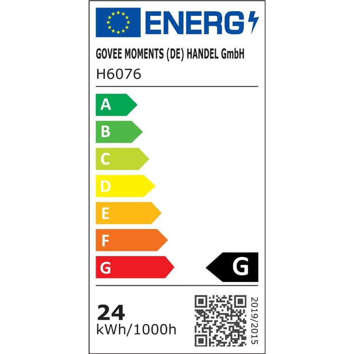 Govee RGBIC LED Торшер WiFi, Димування, Alexa/Matter, 16 млн кольорів, 85 режимів, Музичний режим, DIY, Чорний