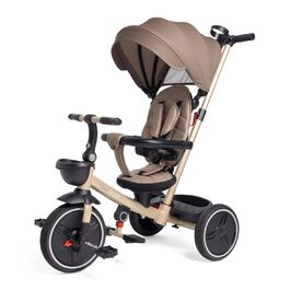 Триколісний велосипед Chicco 4-в-1 бежевий: від 6 місяців до 4 років, знімний капюшон, EVA колеса, телескопічна ручка