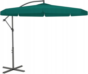 Садова парасолька з вильотом Funfit Garden, зелена, 350 x 250 см