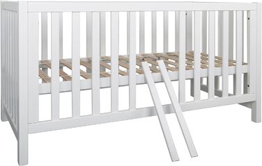 Дитяче ліжечко Betten-ABC Bubema Nils Classic 70x140 см, біле, лаковане дерево