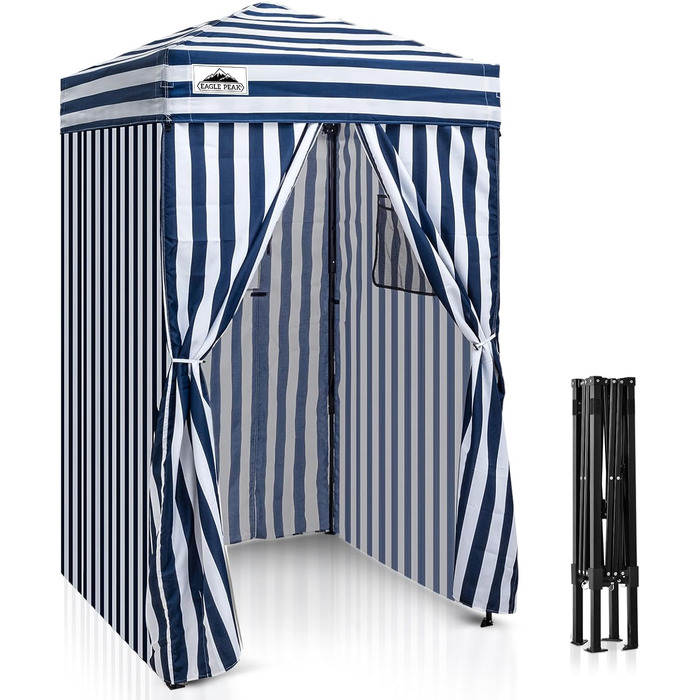 Намет-роздягальня EAGLE PEAK Flex Ultra Compact Pop-Up, 1,2 x 1,2 м, для басейну, фотосесій та кемпінгу (Морська синя/Білий)