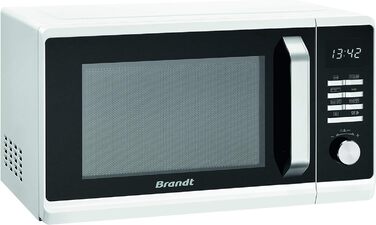 Мікрохвильова піч BRANDT GE2302W 800 Вт, 23 л, біла, скло, сталь