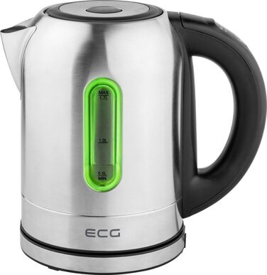 Електрочайник ECG RK 1785 Colore, 1,7 л, нержавійка, підсвічування 5 кольорів